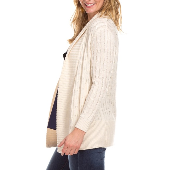 NWT Duffield Lane Women’s XS Campbell Cashmere Blend Cardigan in Ivory - Picture 4 of 15